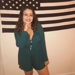 Kendall & Kylie Teal Romper from PacSun